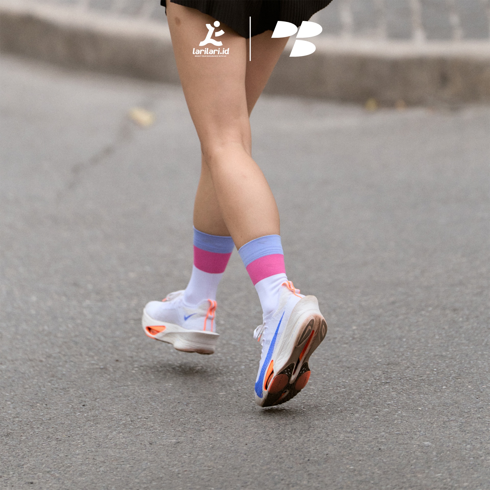 Personal Best Run - Spectrum Crew Sock - Pink Plum