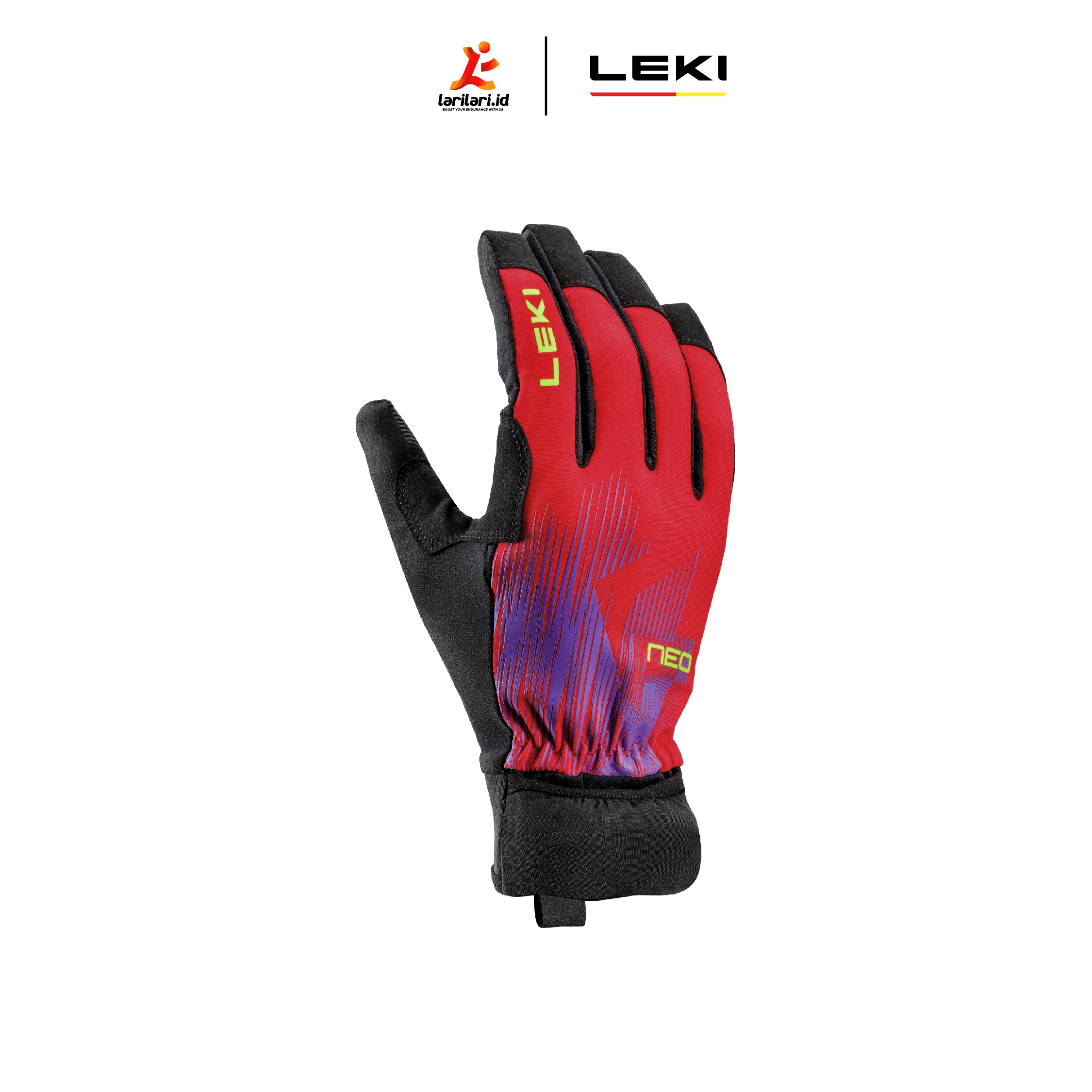 LEKI - NEOTRAIL STORM - Red - Violet Neon Yellow
