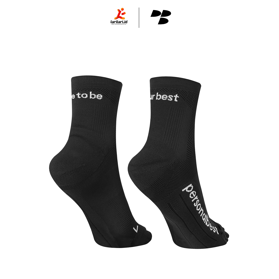 Personal Best Run - Performance Sock - 5 Finger - Black