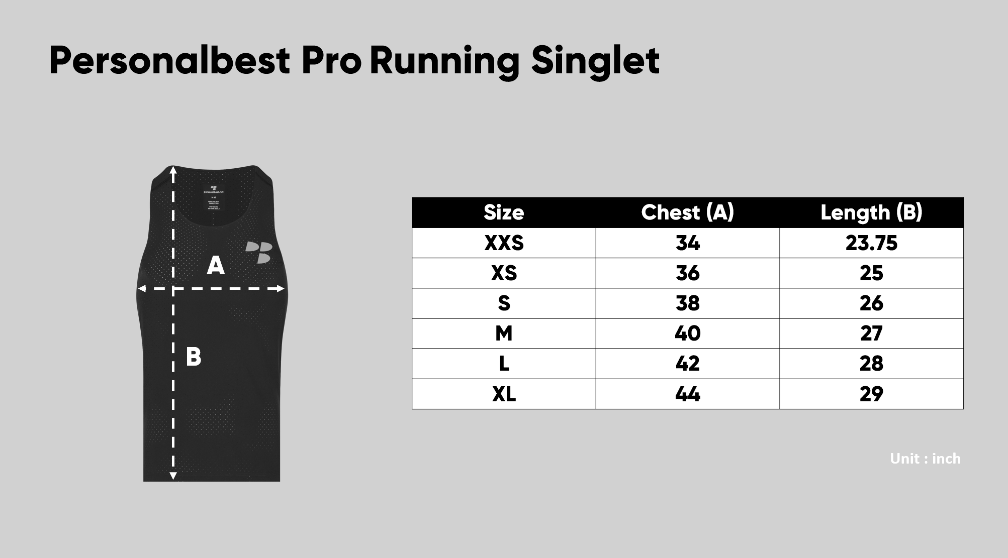 Personal Best Run - Unisex Performance Singlet - Black