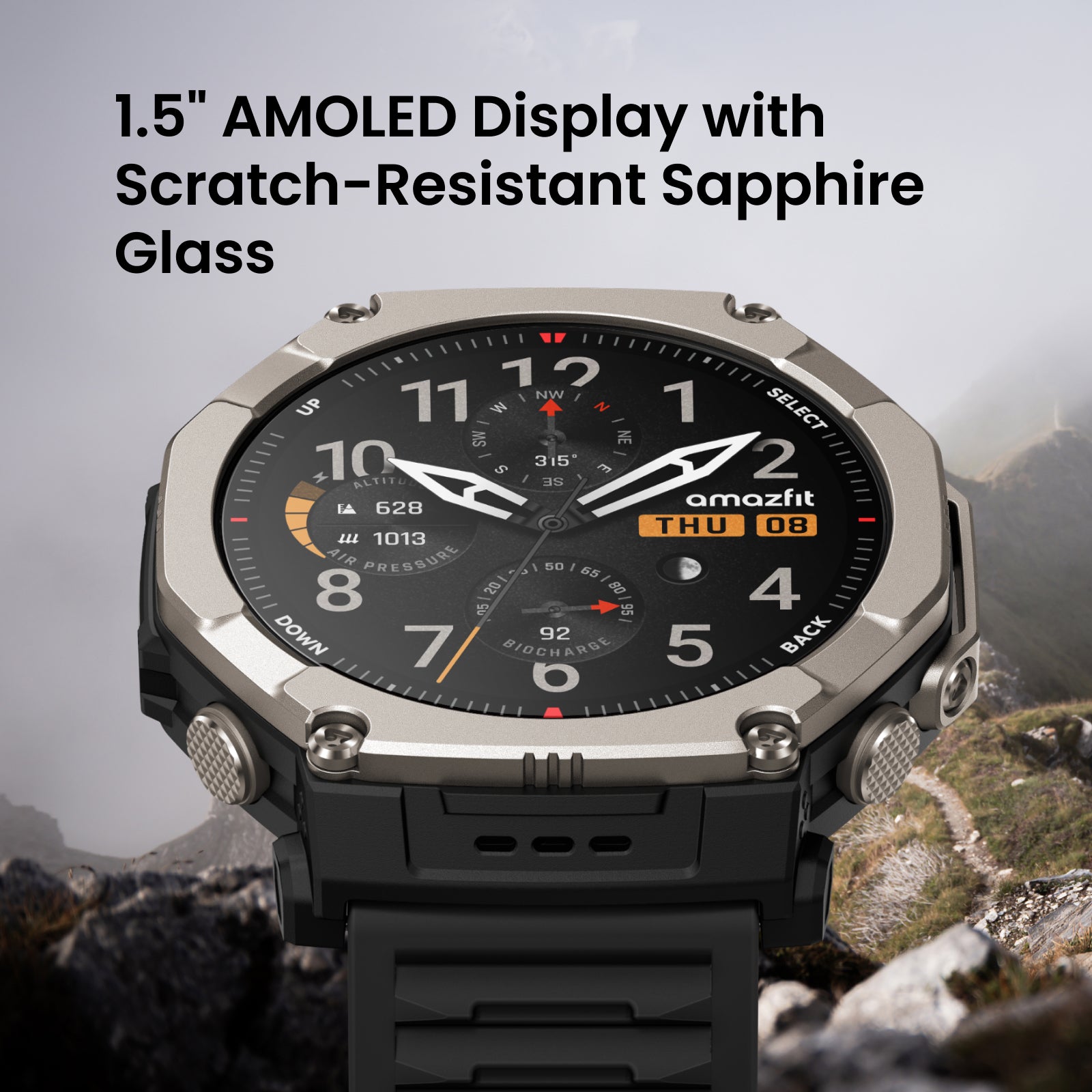 AMAZFIT - T Rex Ultra 2 - Black Magma Universal