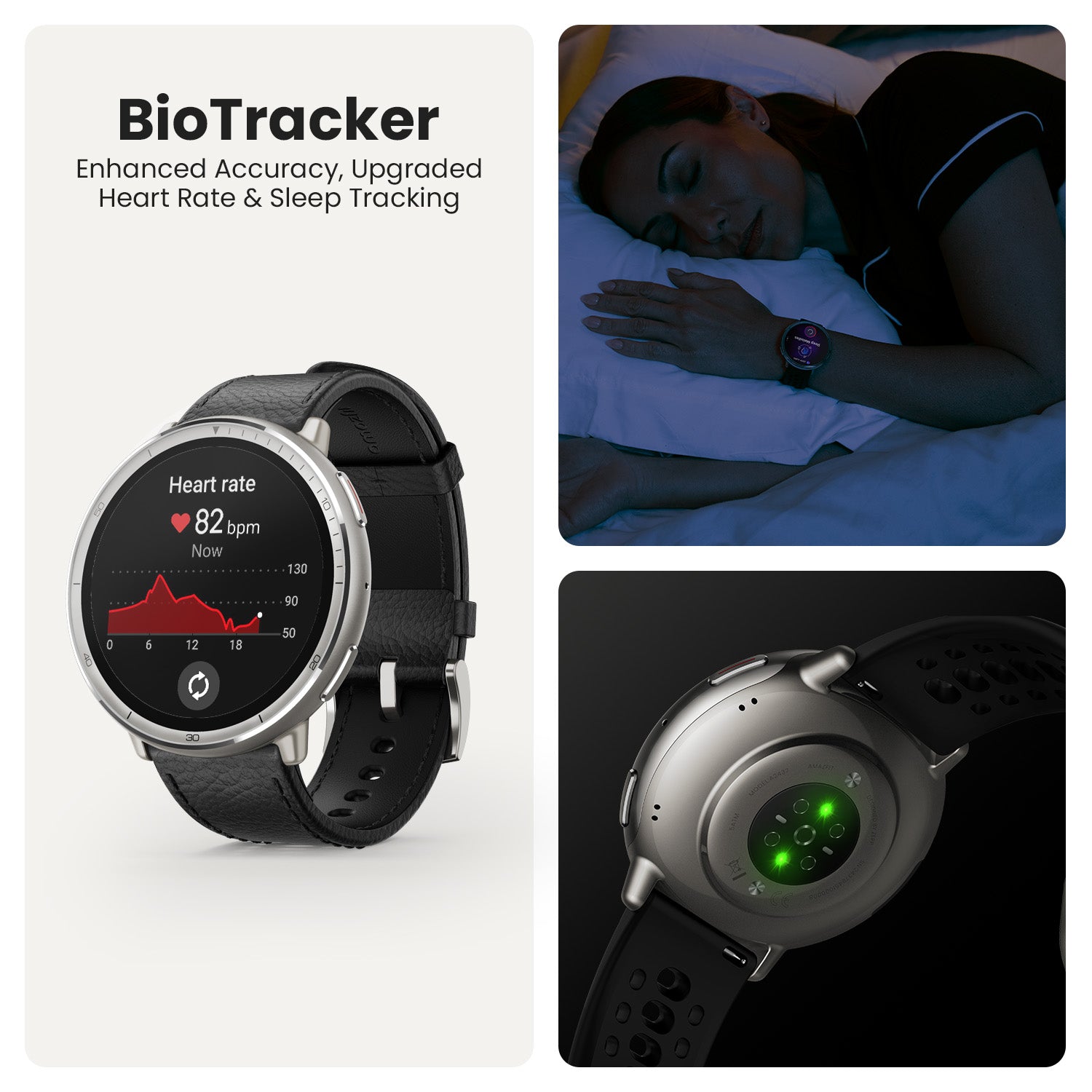 AMAZFIT - Active 2 Round Premium - Universal Black Leather