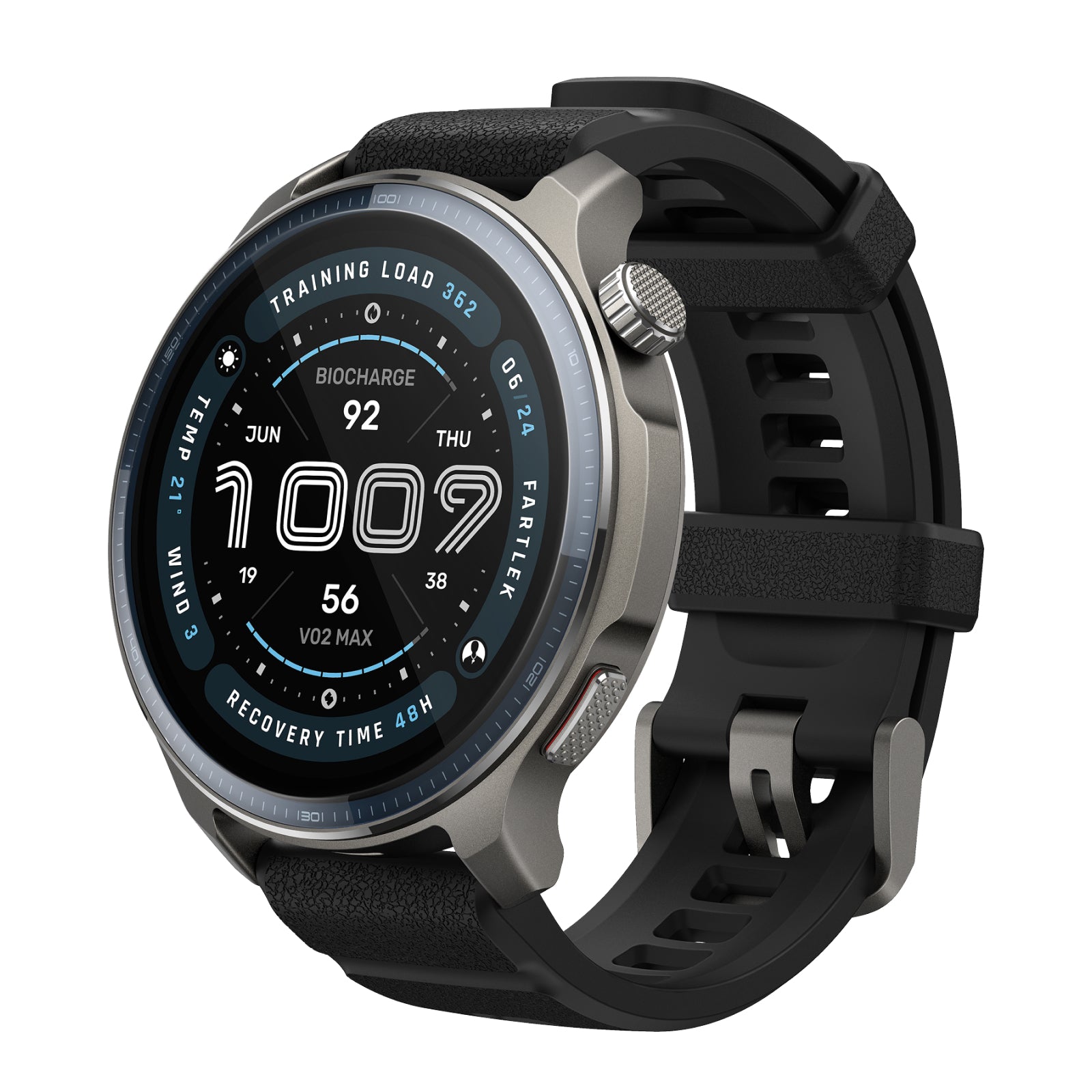 AMAZFIT - Balance 2 - UV Black Silicon Strap