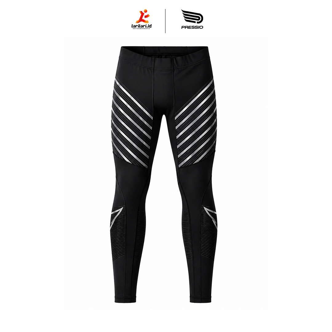 PRESSIO - Men - Power Tight - Mid Rise - New Print - Black/Silver