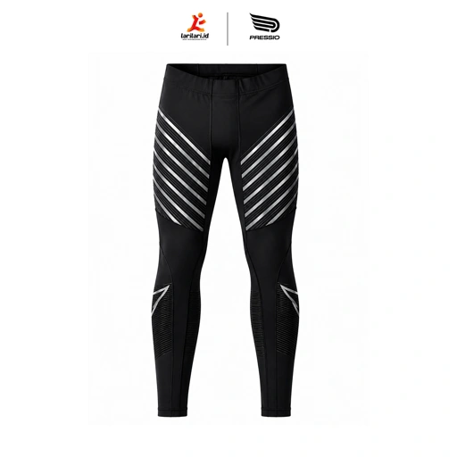 PRESSIO - Men - Power Tight - Mid Rise - New Print - Black/Silver