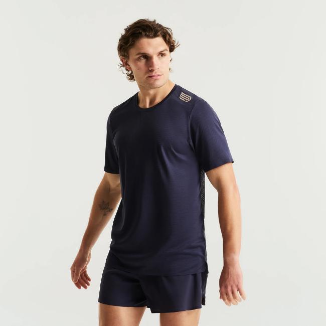 PRESSIO - Men - Elite SS Top - Navy/Silver