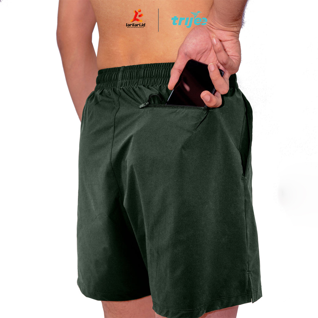 TRIJEE - Men Basic Short Pants - Army Green