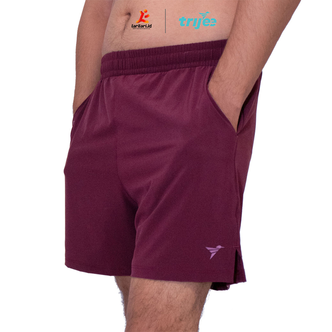 TRIJEE - Men Shortpants With Inner - Maroon