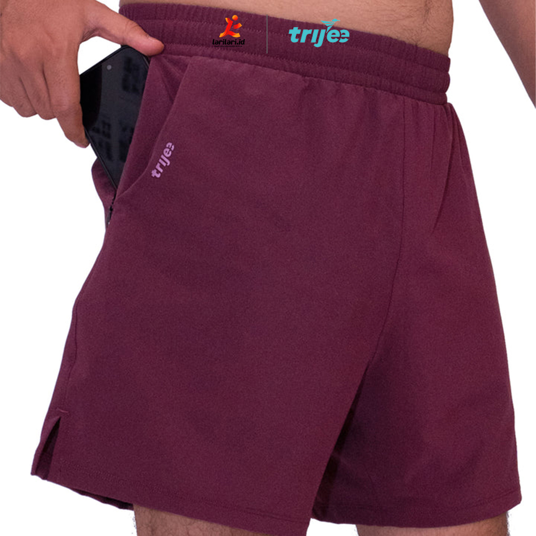 TRIJEE - Men Shortpants With Inner - Maroon