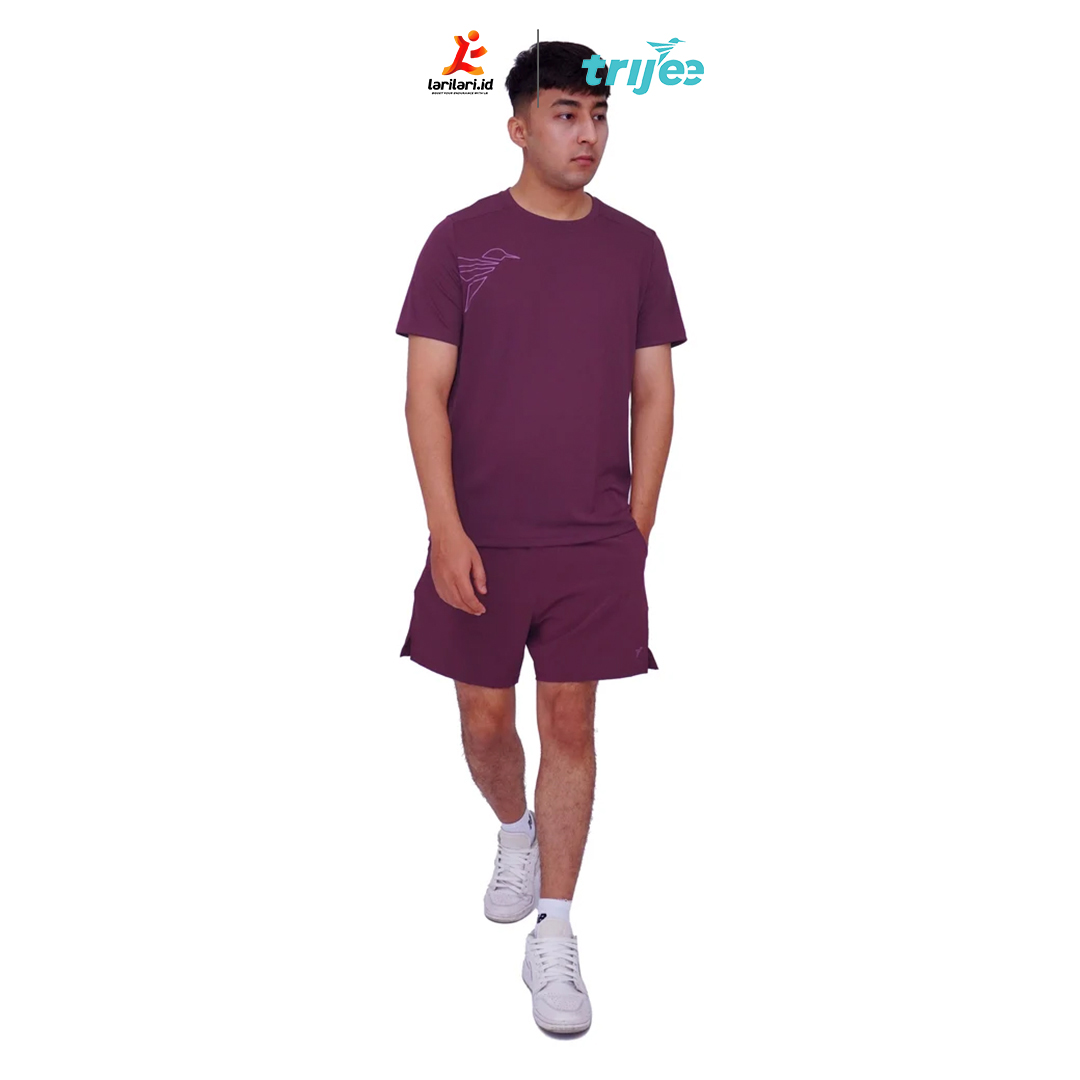 TRIJEE - Men Shortpants With Inner - Maroon
