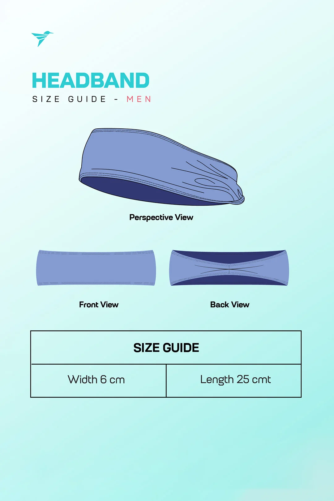 TRIJEE - Men Headband - Flame Blue