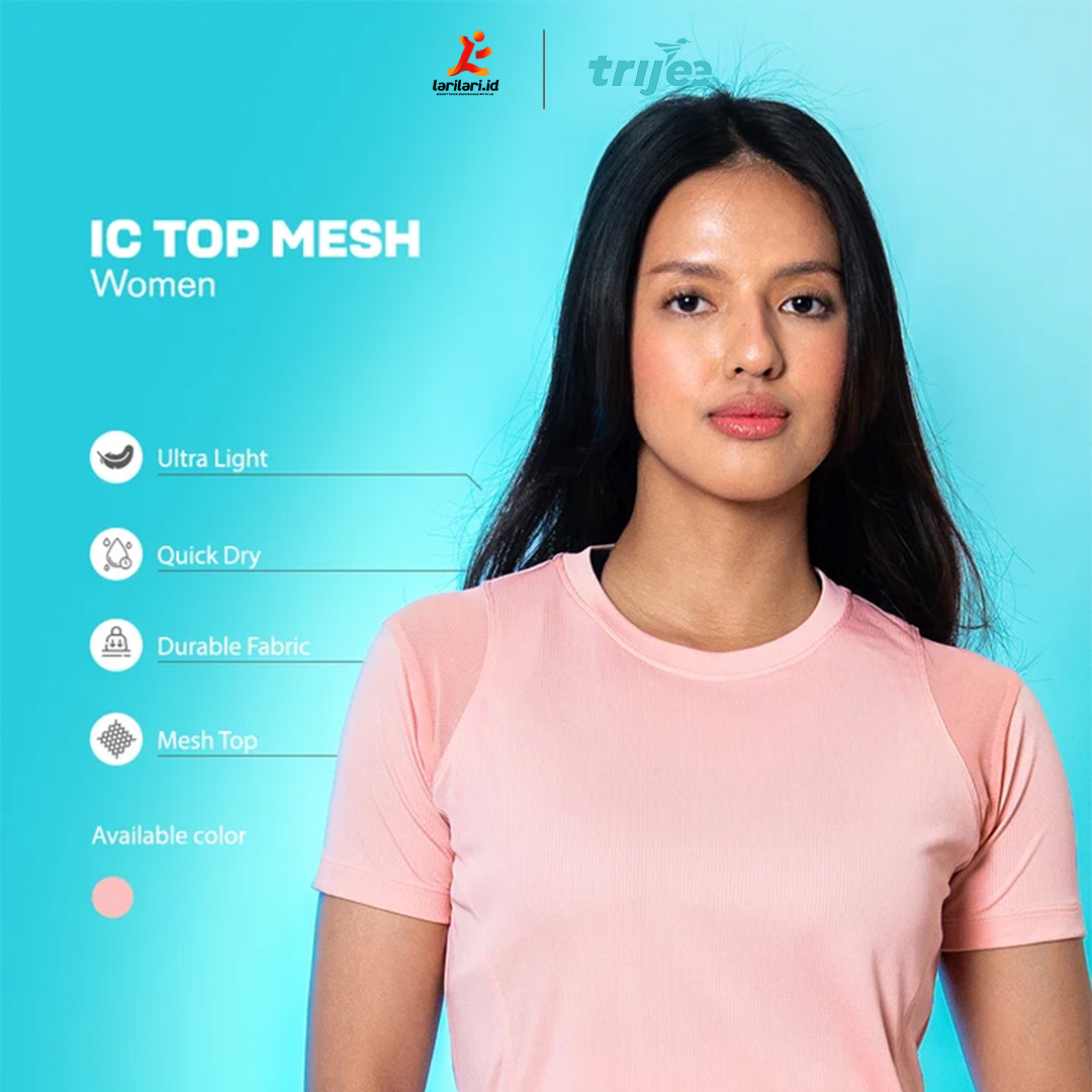 TRIJEE - Women IC Tops Mesh SS - Blush