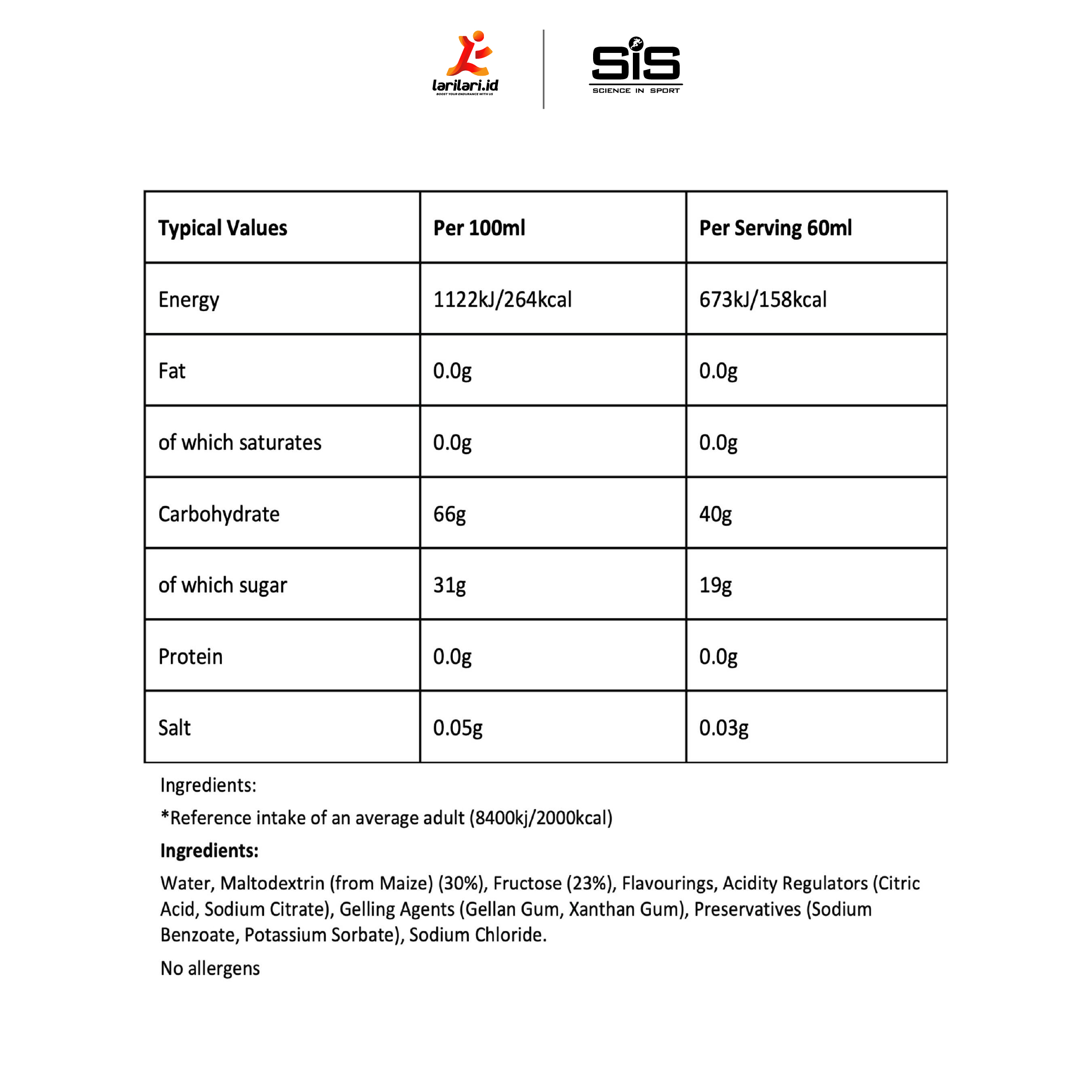 SIS - Beta Fuel Gel - 60ml
