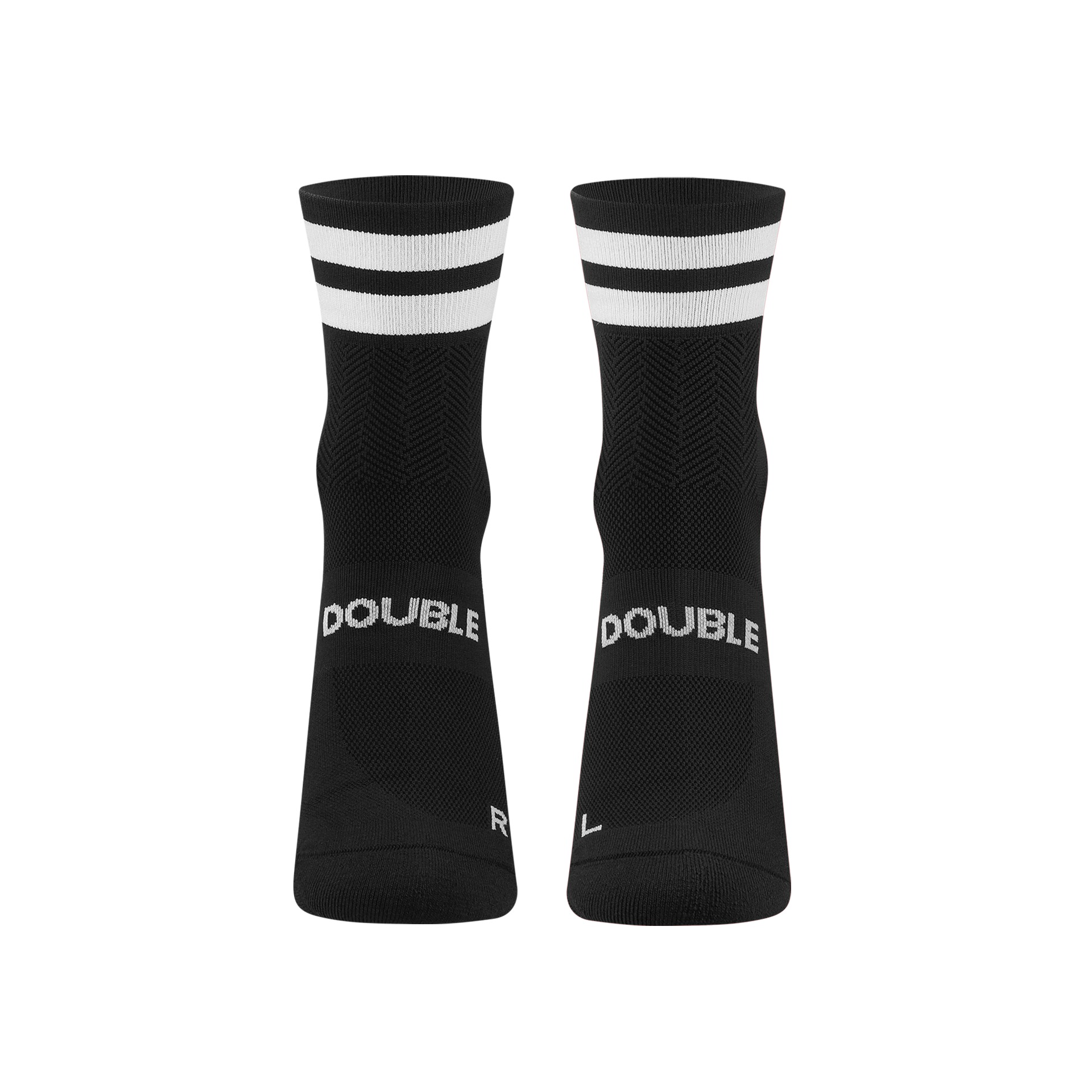 Personal Best Run - Performance Sock - Low Double Slash - Black