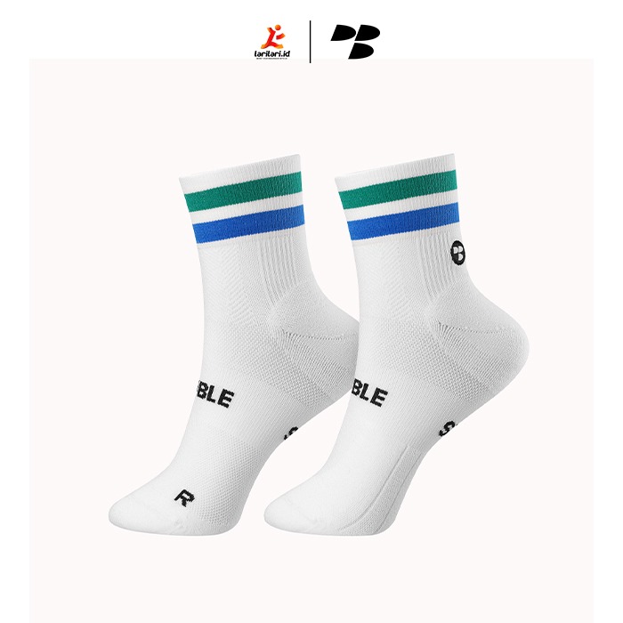 Personal Best Run - Performance Sock - Low Double Slash - Blue Green