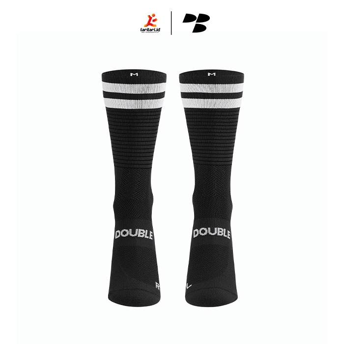 Personal Best Run - Performance Sock - Double Slash - Black