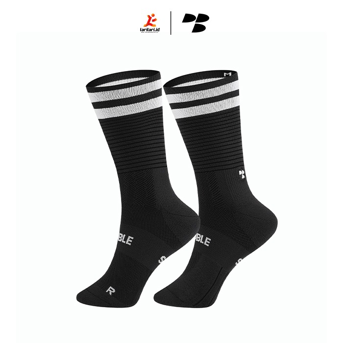 Personal Best Run - Performance Sock - Double Slash - Black