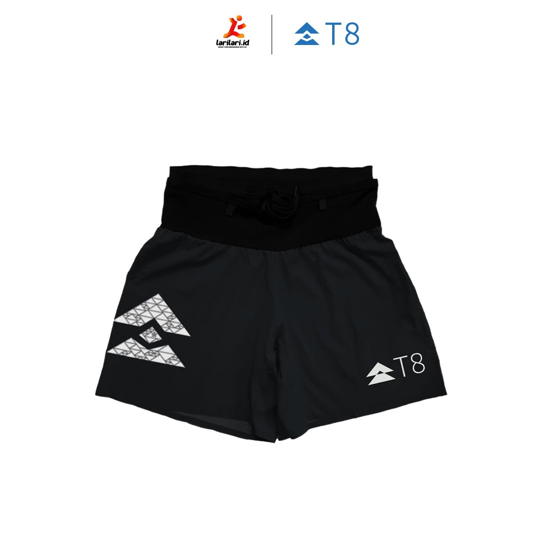 T8 Men's Sherpa Shorts V2 - Black (Silver Logo)