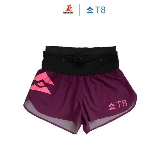 T8 Women's Sherpa Shorts - Burgundy