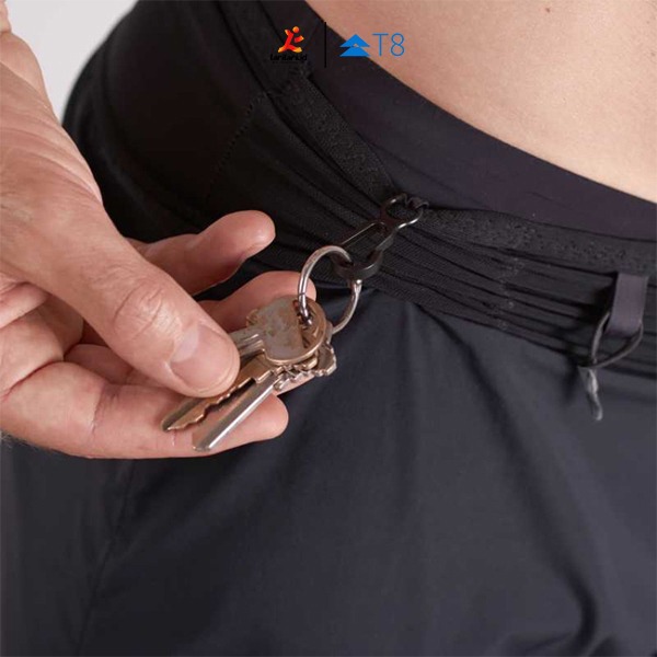 T8 Men's Sherpa Shorts V2 - Black (Silver Logo)