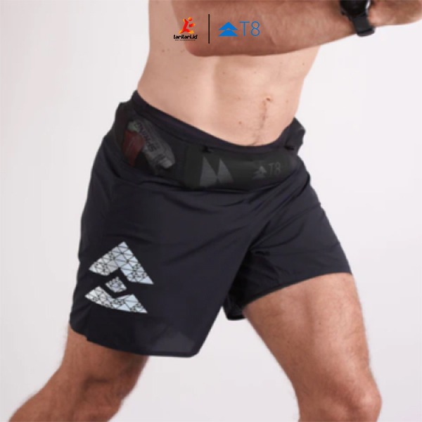 T8 Men's Sherpa Shorts V2 - Black (Silver Logo)