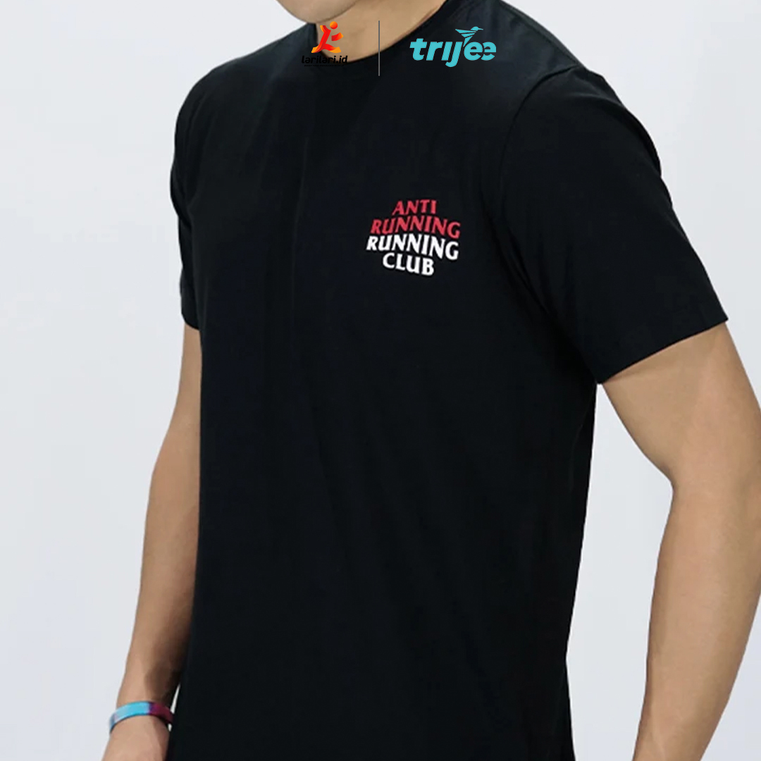 TRIJEE - Unisex Cotton Short Sleeve - Anti Run - Black