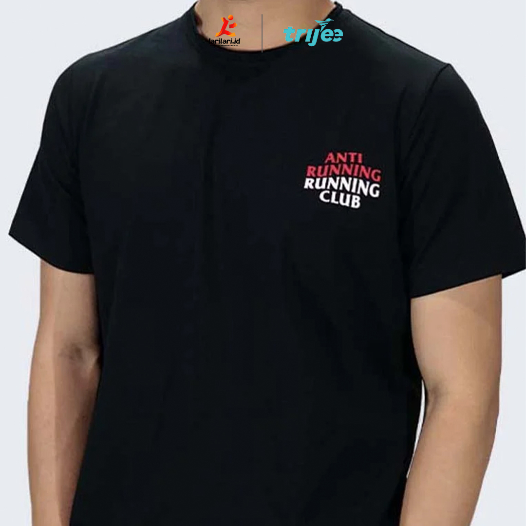 TRIJEE - Unisex Cotton Short Sleeve - Anti Run - Black