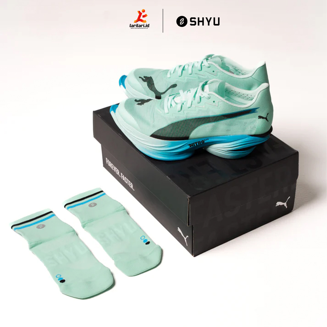 SHYU - Quarter Crew - Aqua - Blue - Black