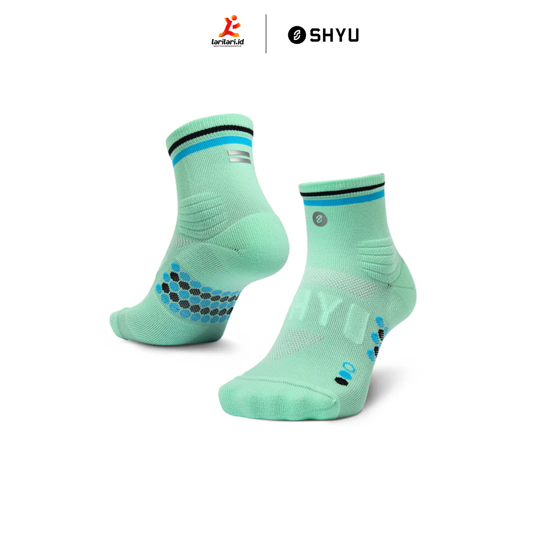 SHYU - Quarter Crew - Aqua - Blue - Black