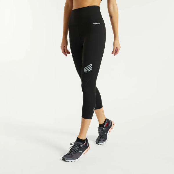 PRESSIO - Women - EQ 7/8 Tight - High Rise - Black/Silver