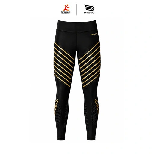 PRESSIO - Women - Power Tight - Mid Rise - New Print - Black/Gold
