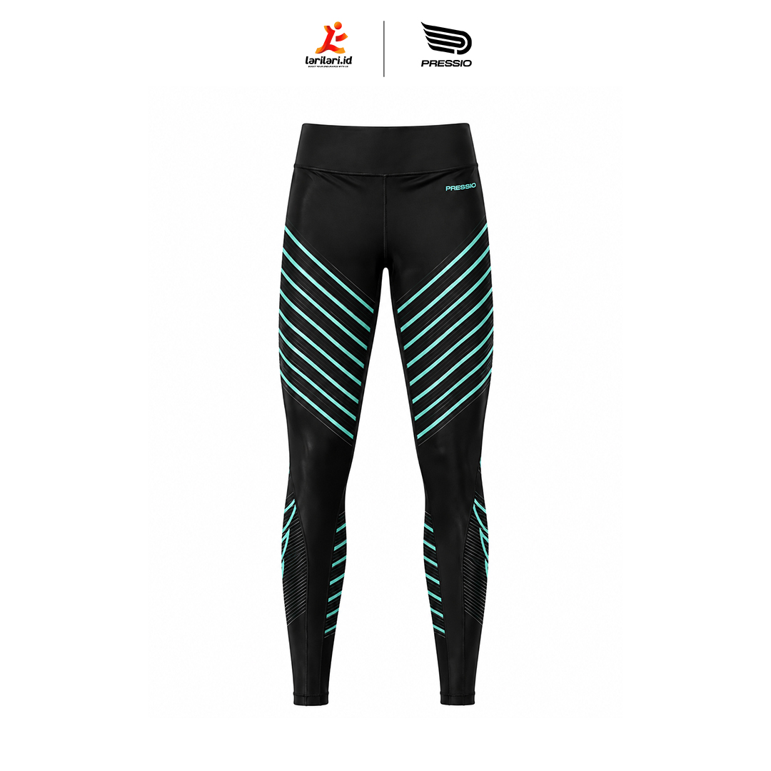 PRESSIO - Women - Power Tight - Mid Rise - New Print - Black/Green