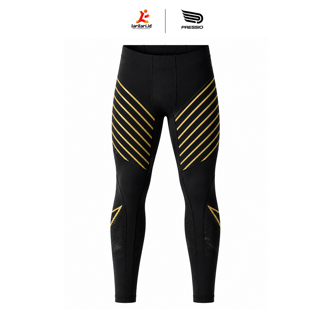 PRESSIO - Men - Power Tight - Mid Rise - New Print - Black/Gold