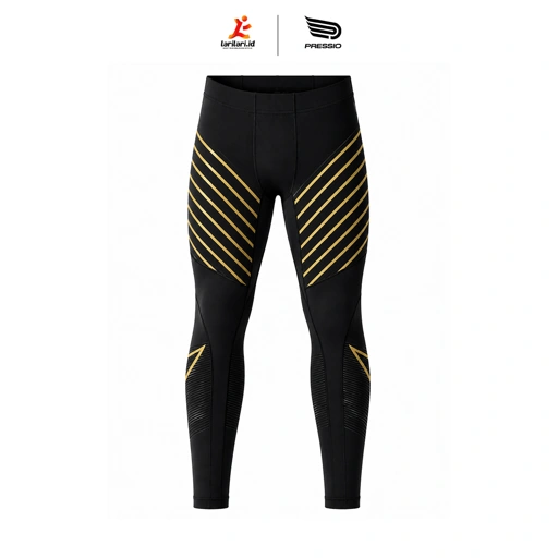 PRESSIO - Men - Power Tight - Mid Rise - New Print - Black/Gold
