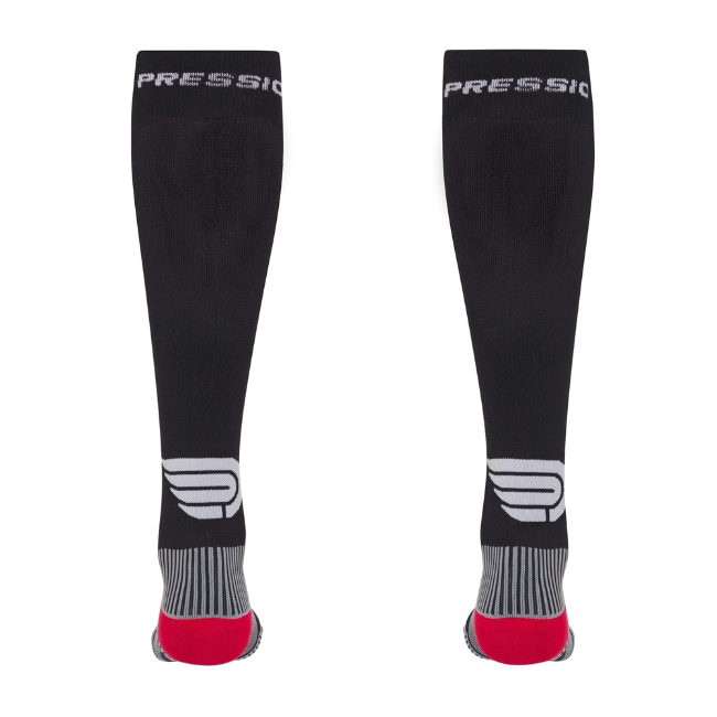 PRESSIO - Equilibrium Compression Sock - Black/Red