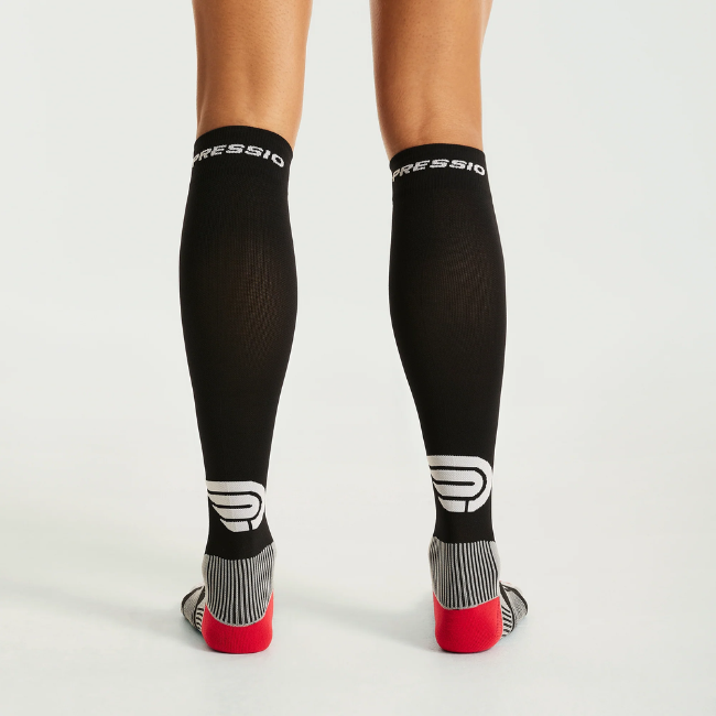 PRESSIO - Equilibrium Compression Sock - Black/Red