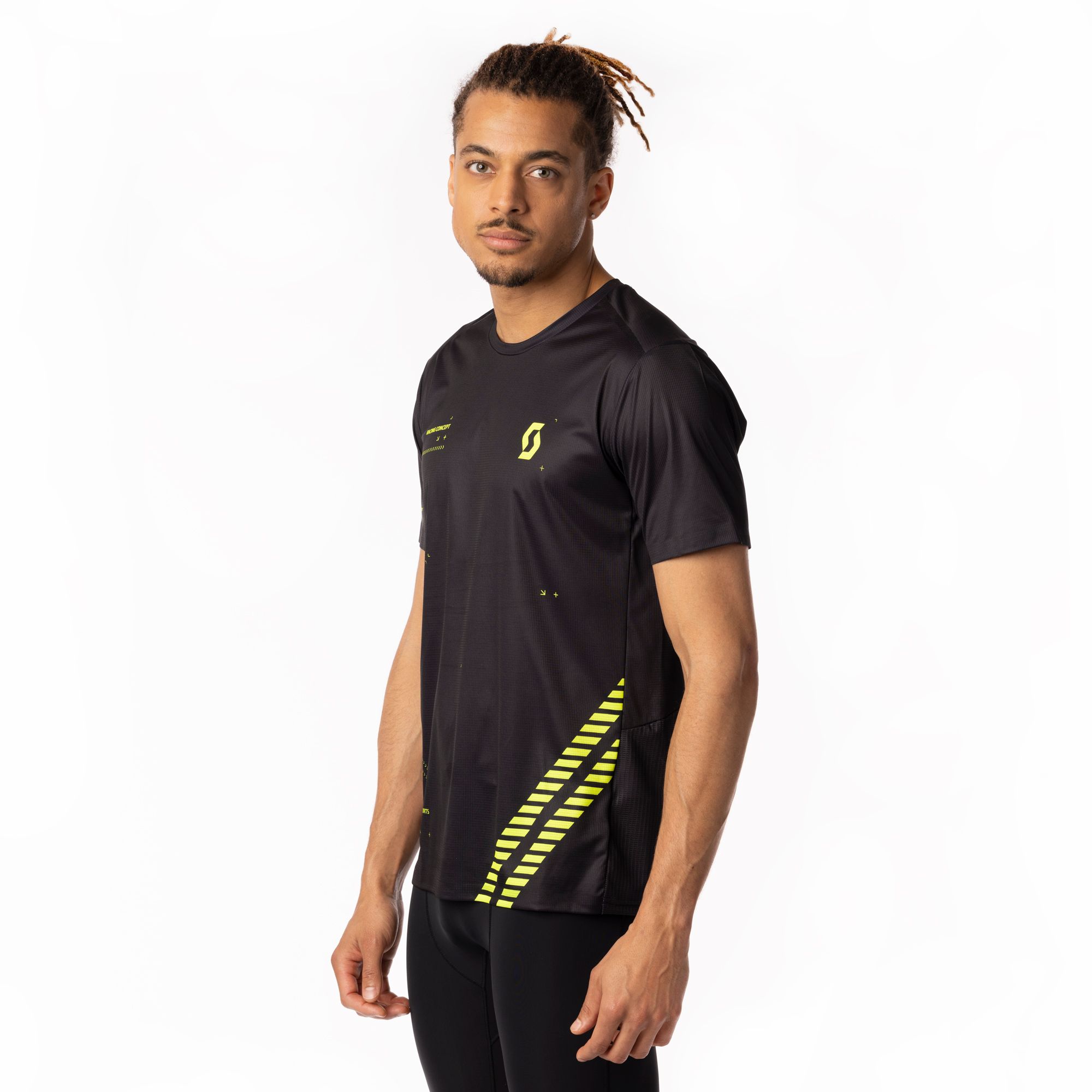 SCOTT - Shirt Men's RC Run Short Sleeves - Black/Yellow