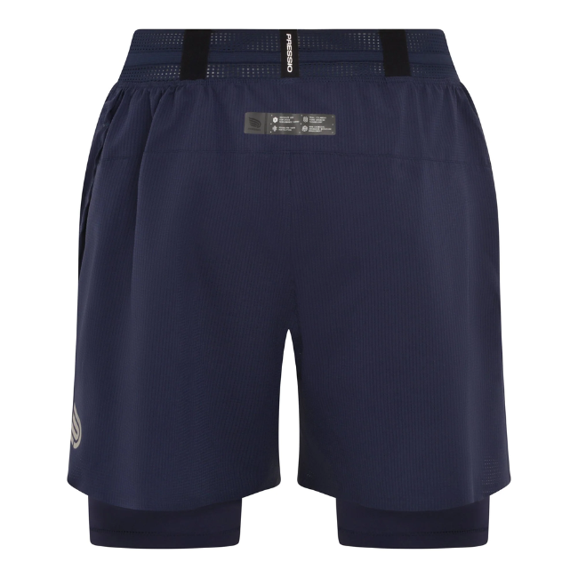 PRESSIO - Men - Elite 2n1 Short - Navy/Silver