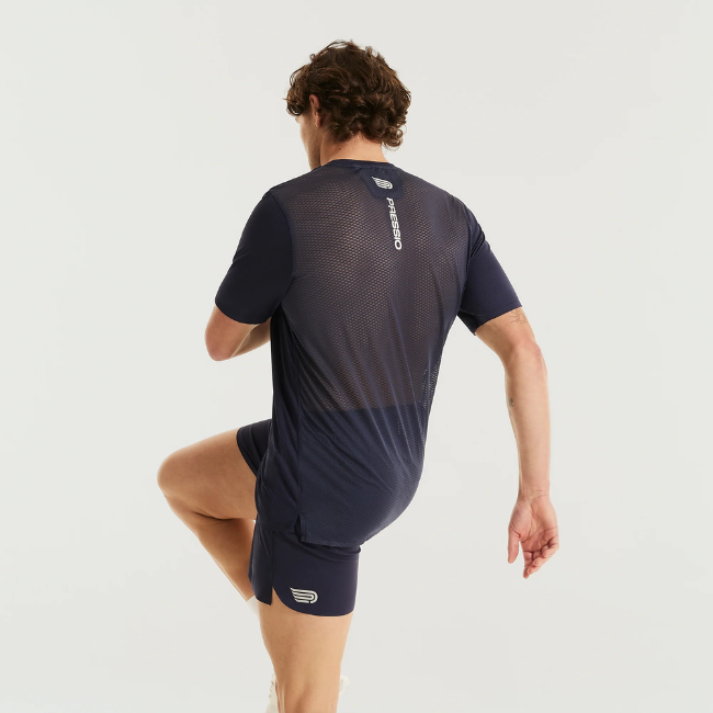 PRESSIO - Men - Elite SS Top - Navy/Silver