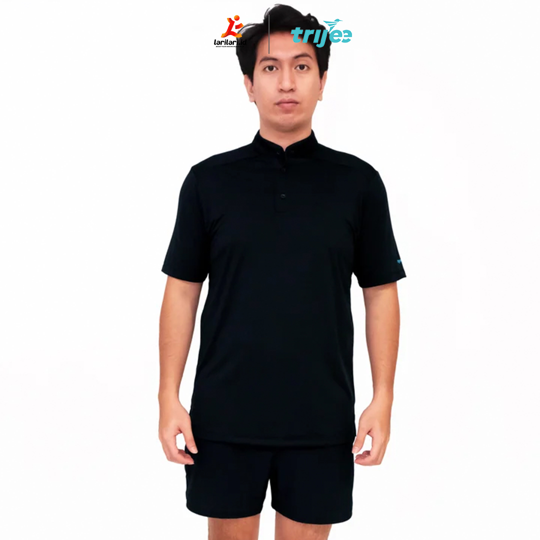 TRIJEE - Men ES Polo Stand - Black
