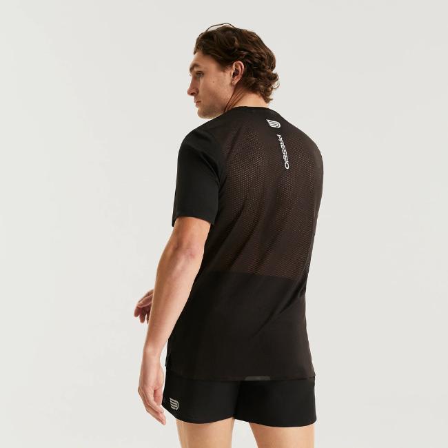 PRESSIO - Men - Elite SS Top - Black/Silver