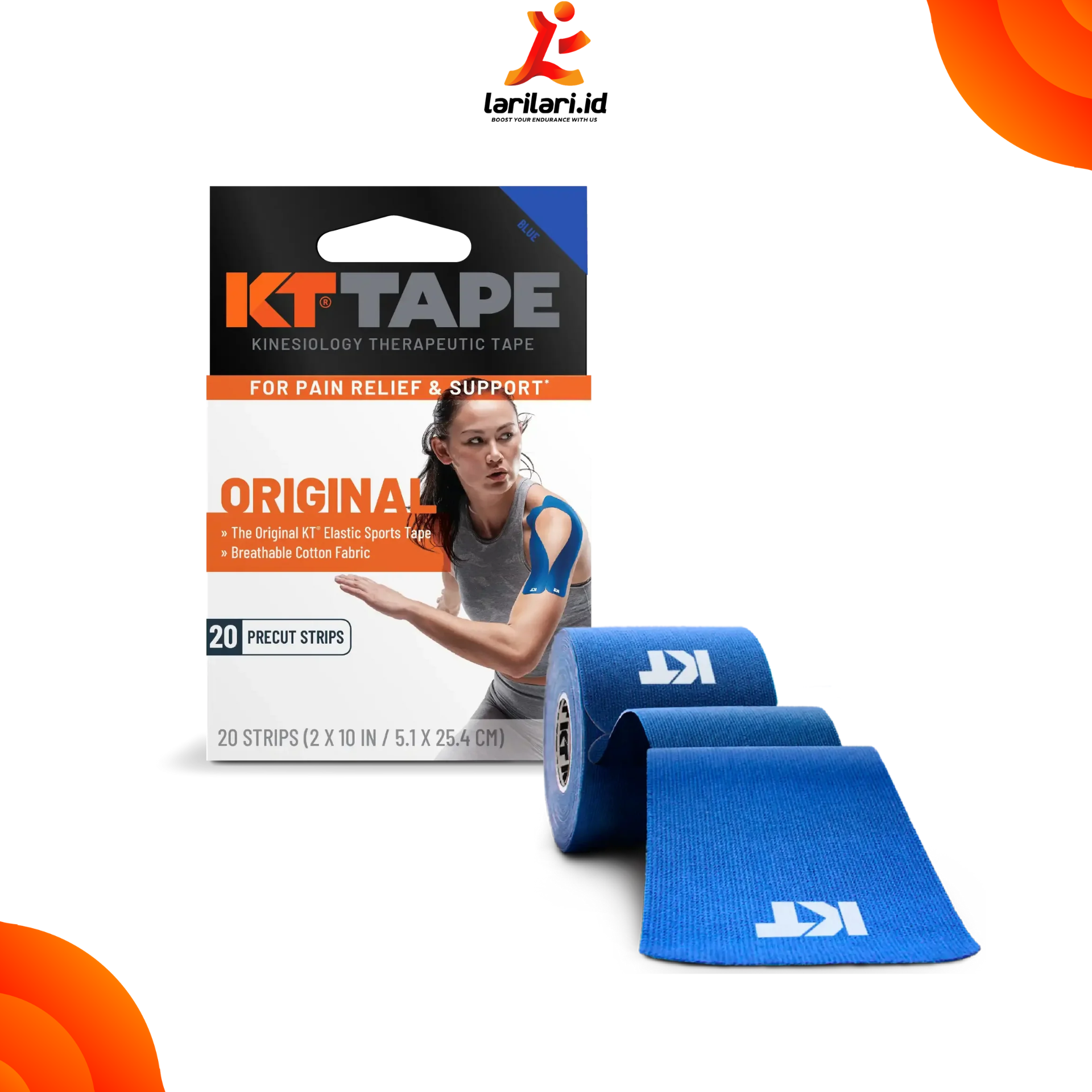 KT Tape Original Cotton 20 Strip - Blue