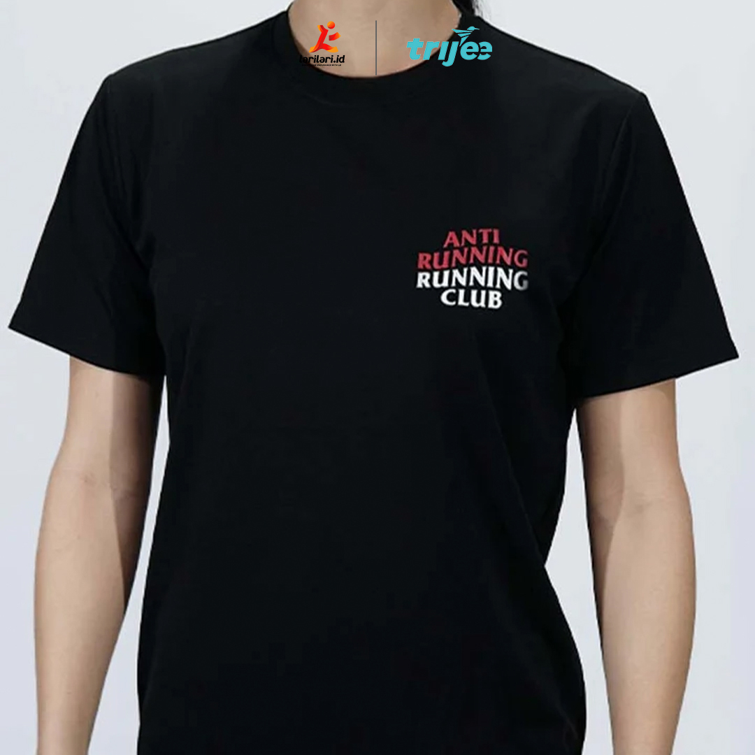 TRIJEE - Unisex Cotton Short Sleeve - Anti Run - Black