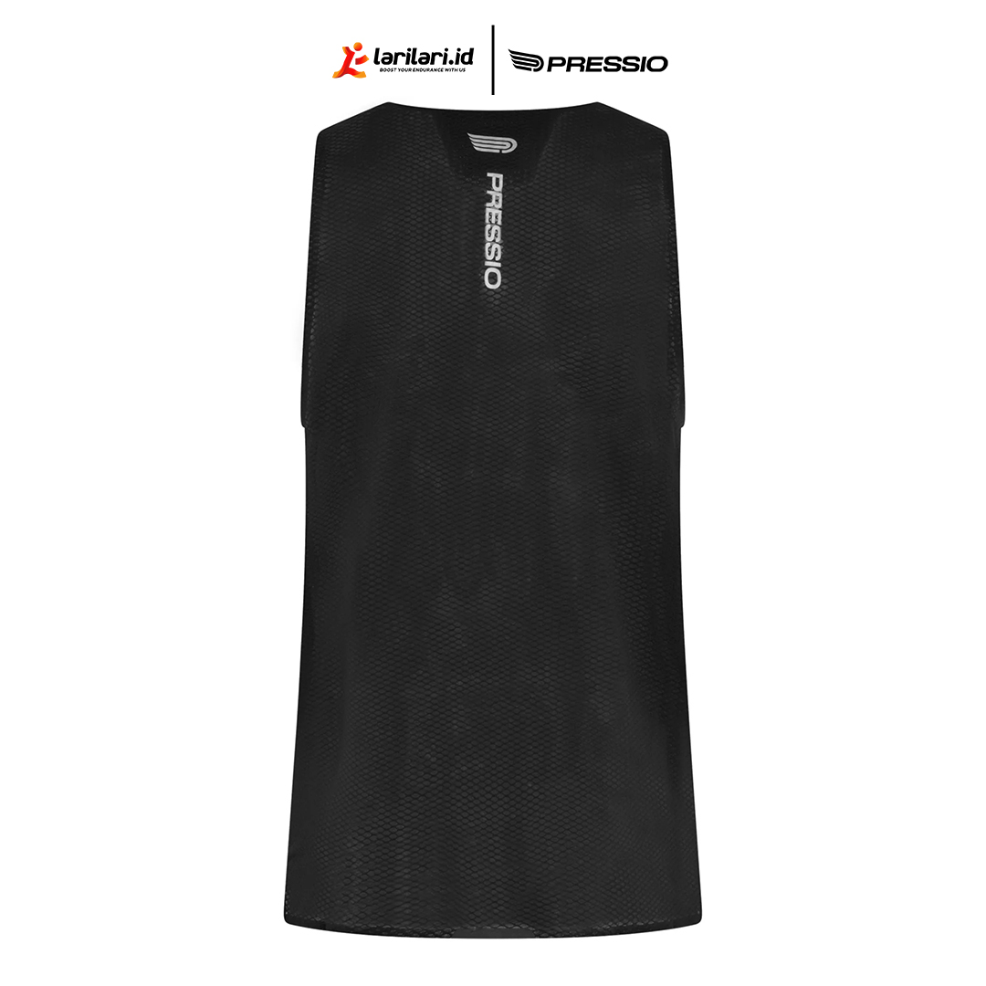 PRESSIO - Men - Elite Singlet - Black/Silver