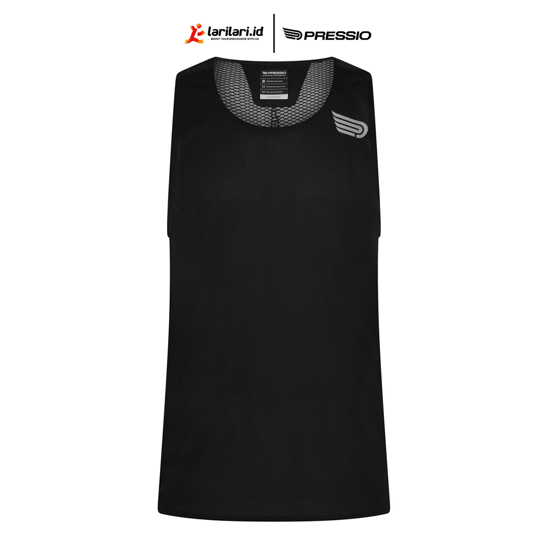 PRESSIO - Men - Elite Singlet - Black/Silver