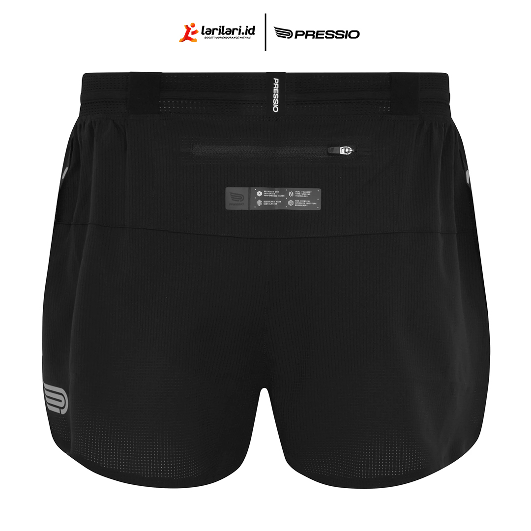 PRESSIO - Men - Elite 3" Short - Black Silver