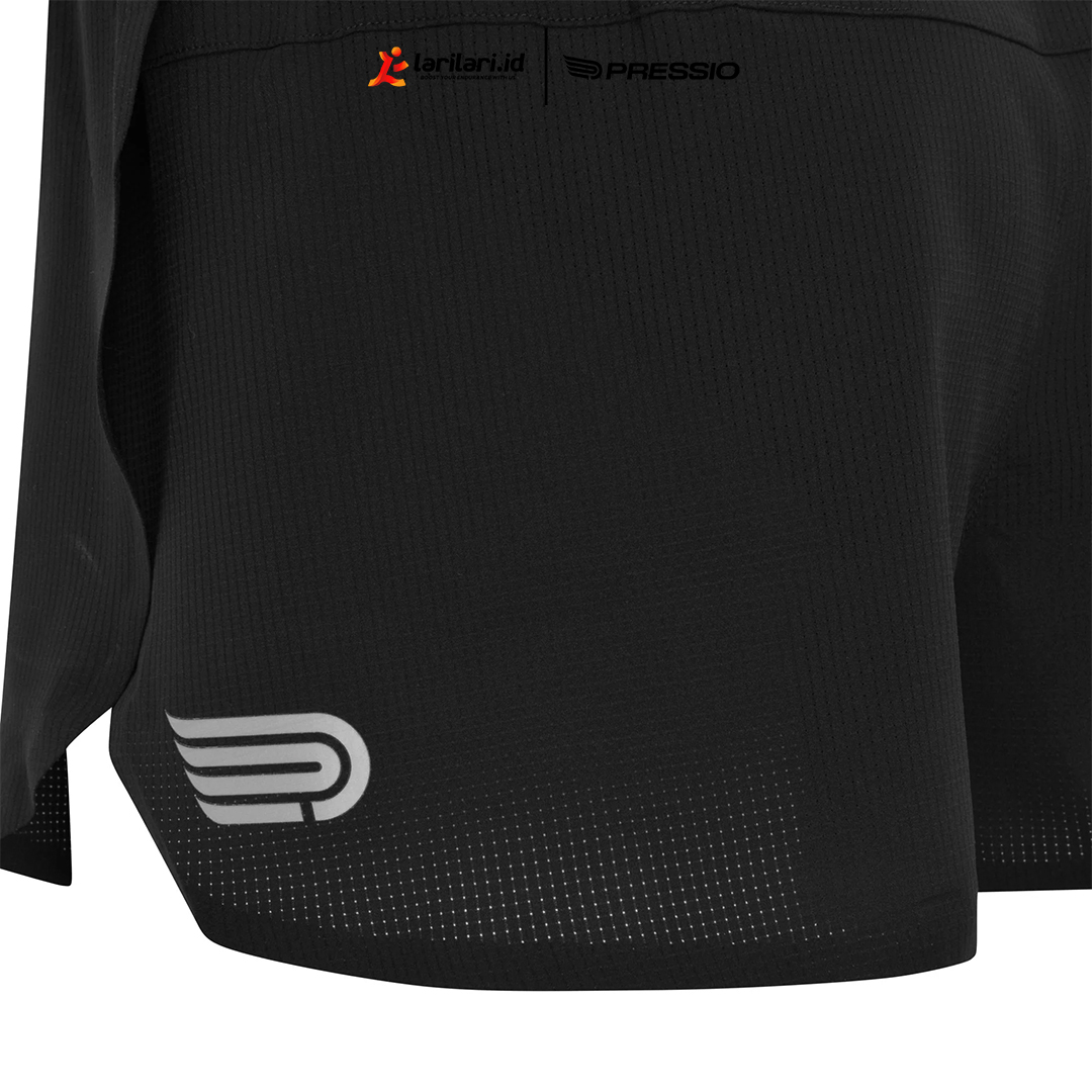 PRESSIO - Men - Elite 3" Short - Black Silver