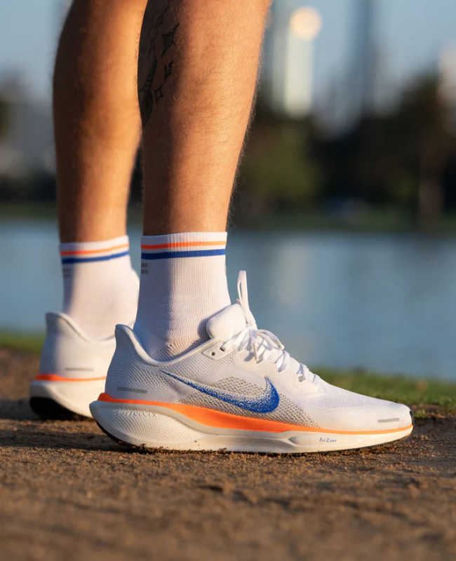 SHYU - Quarter Crew - White - Blue - Orange