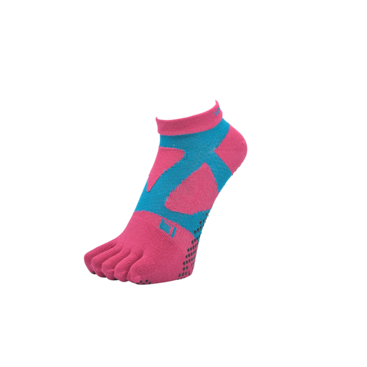 YAMAtune - Spider Arch Short - 5 Toe - Anti-Slip Dots - Rose / Emerald