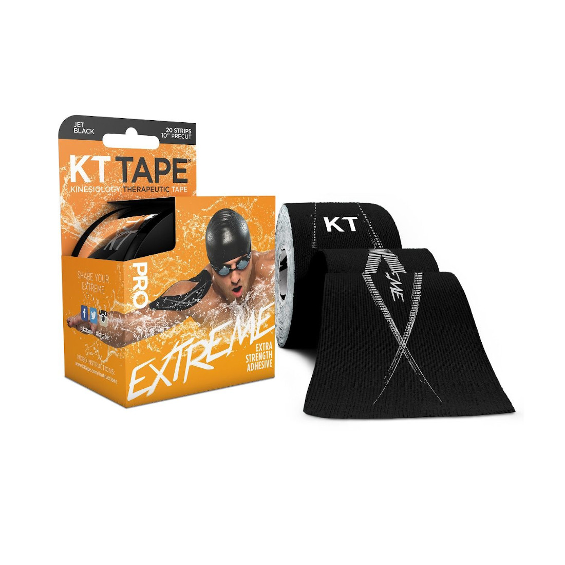 KT Tape Pro Extreme 20 Strip - Black